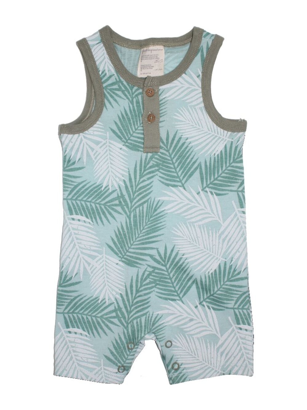 First Impressions Baby Boys' Tropical Palm Printed Cotton Sunsuit A100084167BB